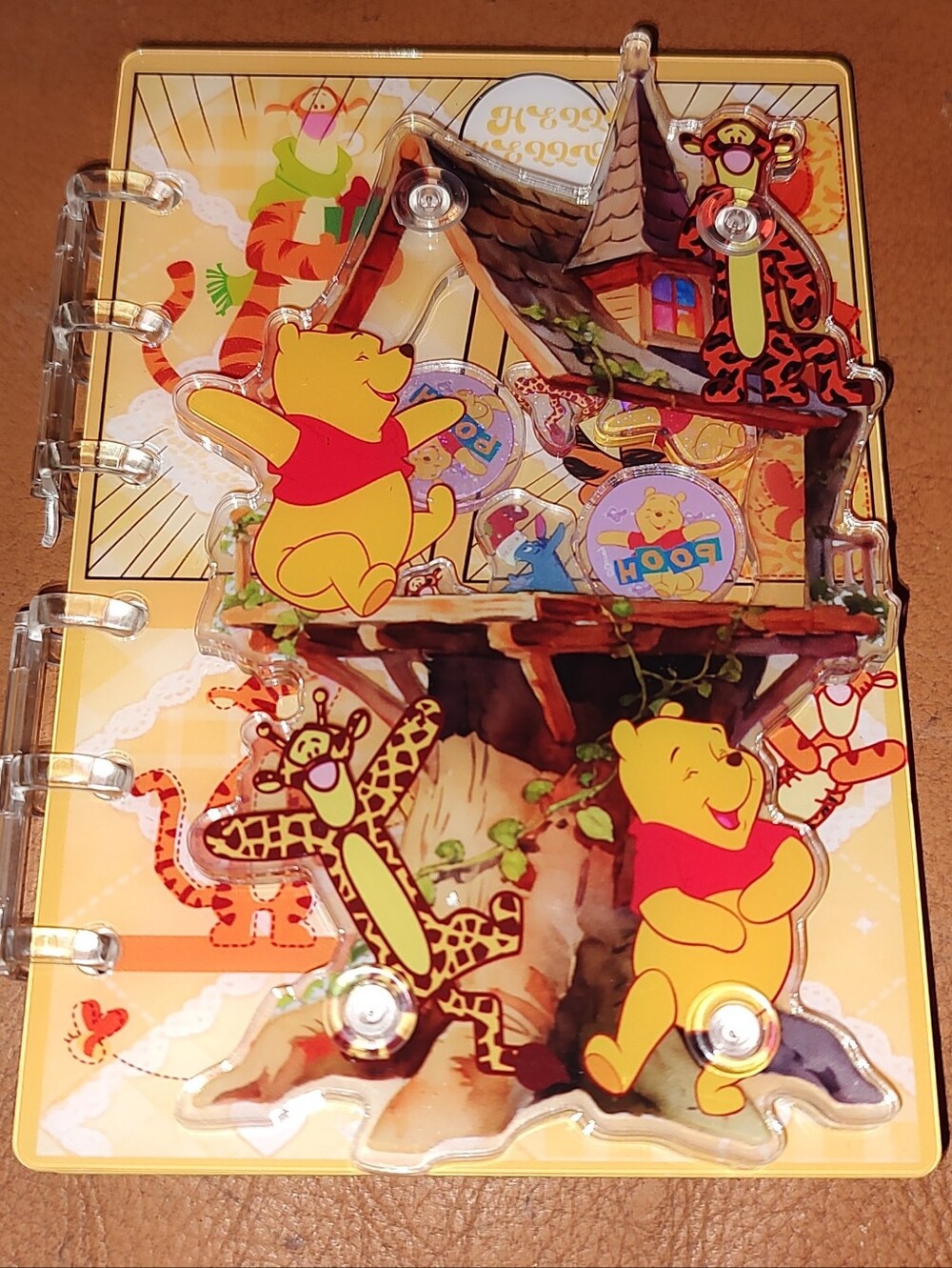 New! A7 Size Winnie The Pooh Shaker Notebook With Paper
